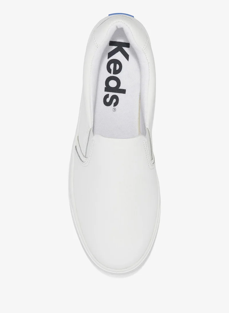Keds white Keds Women's Pursuit Leather Slip On  Casual Sneaker White for Women | Best Price UAE